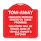 Signmission Tow Zone Assigned Parking Spaces on These Premises Violators Will Be Towed Away at Ve, RW-1818-22797 A-DES-RW-1818-22797 - alternate 1
